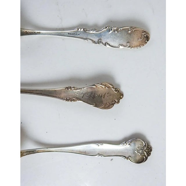 Silver Antique Mismatched Novelty Sterling Silver Teaspoons - Set of 9 For Sale - Image 8 of 13