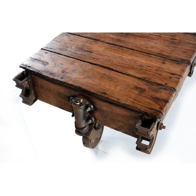 Vintage Industrial Charles Chas E Francis Co Rocker Rail Cart Coffee Table Chairish