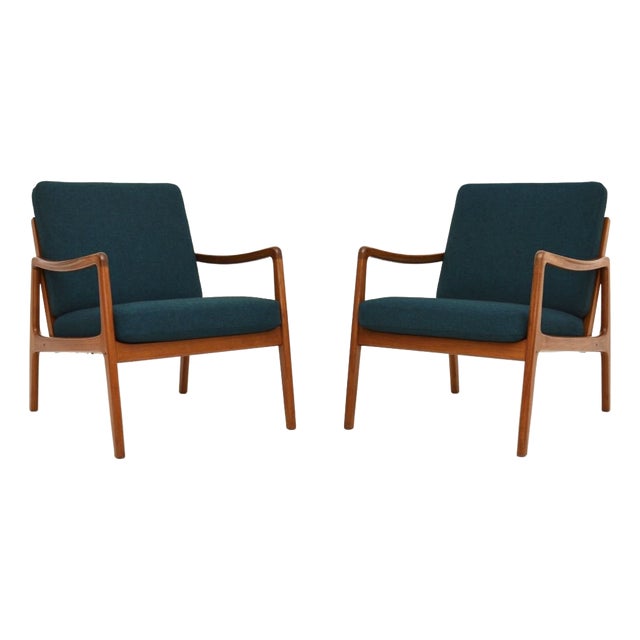 Danish Teak Armchairs by Ole Wanscher for France & Søn / France & Daverkosen, 1960s, Set of 2 For Sale