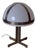 Large Mid-Century Modern Mushroom Lamp in Bronze & Acrylic Glass, 1970s For Sale