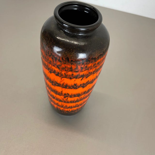 Vintage German Pottery Fat Lava Vase by Ü-Keramik WGP, 1970s For Sale - Image 12 of 16