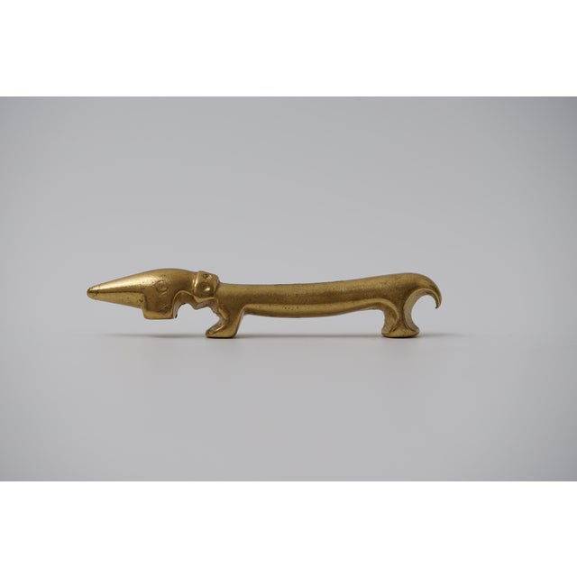 Vintage Brass Bottle Opener in the Shape of a Dachshund by Walter Bosse for Herta Baller, 1950s For Sale - Image 11 of 11