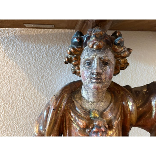 Mid 18th Century 2 Italian Baroque Paint & Parcel - 18th Century Consoles - Therien & Co Beverly Hills For Sale - Image 5 of 11