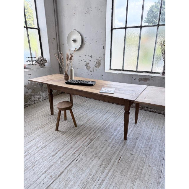 Oak Farmhouse Table with Extensions, 1950s For Sale - Image 4 of 18
