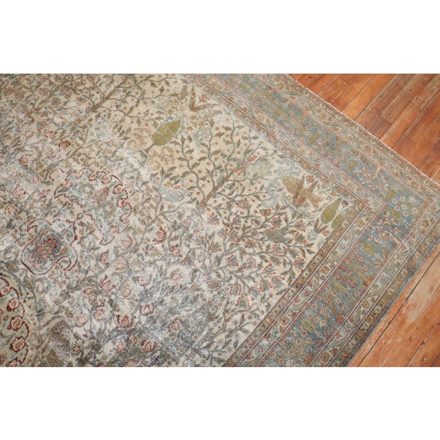 Persian Tabriz Worn Animal Pictorial Rug rug no.j2610 For Sale - Image 11 of 11