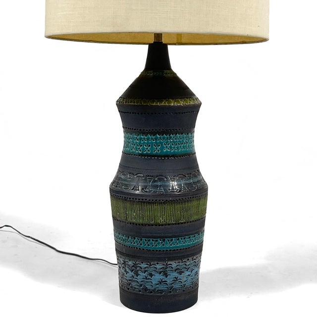 Ceramic Mid 20th Century Bitossi by Aldo Londi Table Lamp For Sale - Image 7 of 9