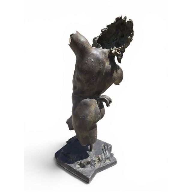 Italian Artist, Large Dancing Faun Sculpture, Late 20th Century, Bronze For Sale - Image 9 of 10