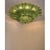 Contemporary Venetian Green Leaves Graniglia Murano Glass Flush Mount by Simoeng for Simoeng For Sale - Image 3 of 6