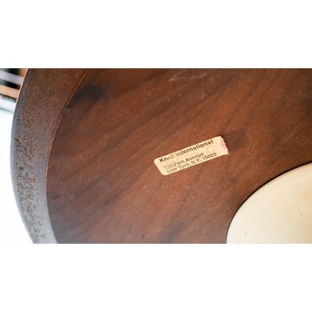 Vintage Knoll International Saarinen Walnut Tulip Side Table For Sale - Image 11 of 13
