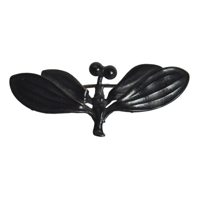Art Nouveau Branch with Leaves and Berries Brooch, Early 1900s For Sale
