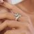 Not Yet Made - Made To Order Contemporary Emerald Diamond Cluster Bypass Ring in 14k Gold Size 8 For Sale - Image 5 of 17