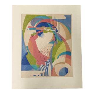 Stanton Macdonald-Wright "Departing Spring" Original Woodblock C.1966 For Sale