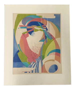 Stanton Macdonald-Wright "Departing Spring" Original Woodblock C.1966