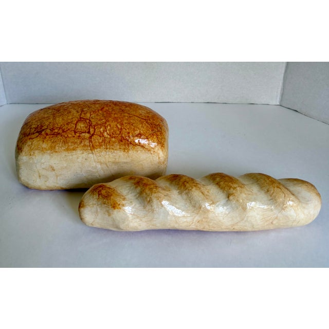 Pair of Vintage Faux Bread Loaf & French Baguette Display Pieces For Sale In Los Angeles - Image 6 of 8