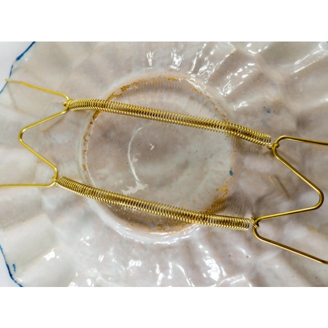 19th Century Italian Majolica Maiolica Faience Blue and White Savona Charger For Sale - Image 9 of 11