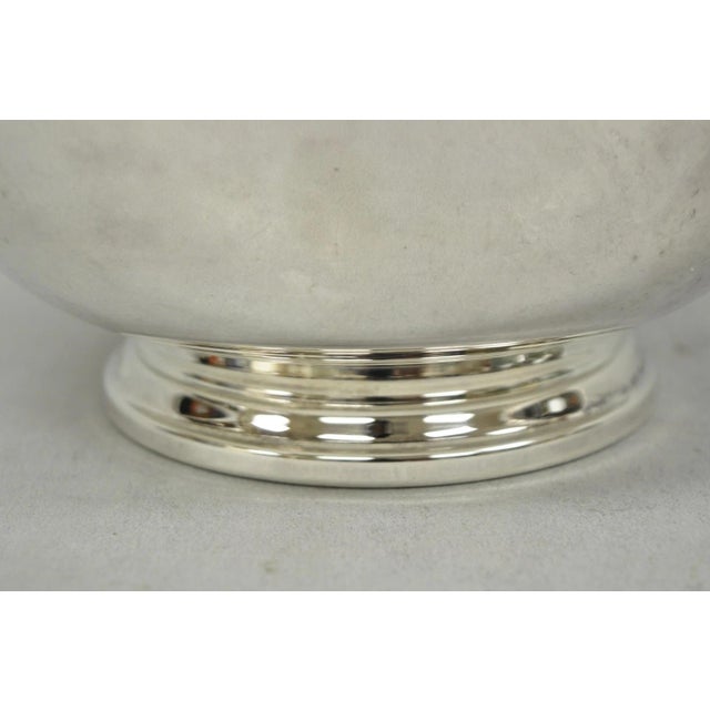 Oneida Vintage Mid Century Modern Paul Revere Oneida Silver Plate 8" Round Serving Bowl For Sale - Image 4 of 9