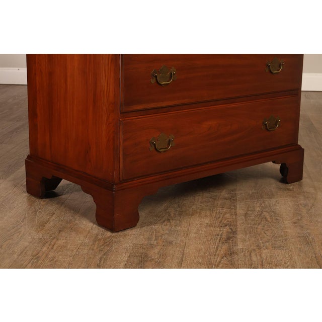 Henkel Harris Chippendale Style Cherry Tall Chest For Sale - Image 10 of 18