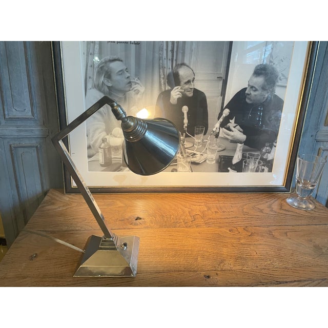 Vintage French Art Deco Table Lamp, 1930 For Sale - Image 11 of 17