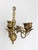 Brass Vintage Brass Three Arm Wall Candle Sconce For Sale - Image 8 of 14