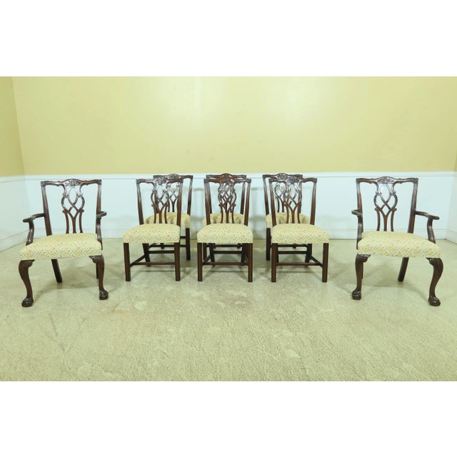 Set of 8 Kindel Chippendale Mahogany Dining Room Chairs For Sale - Image 13 of 13