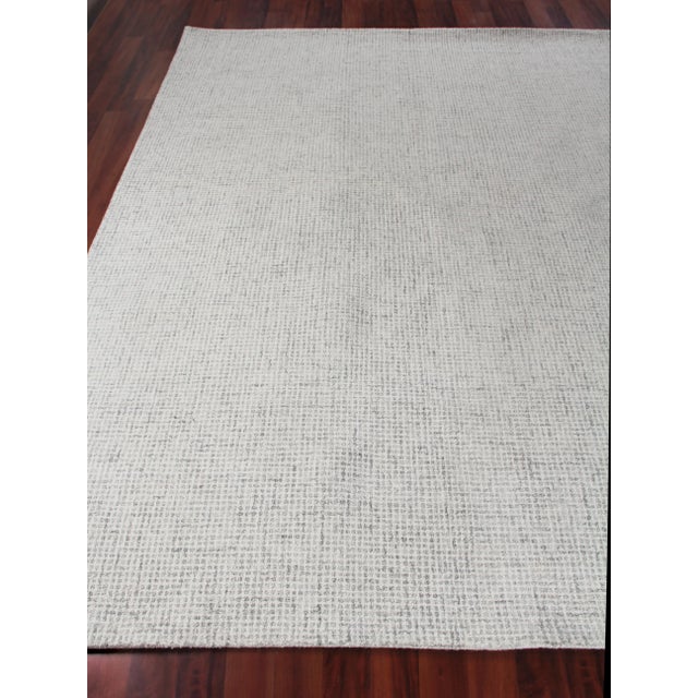 Exquisite Rugs Melbourne Hand Loom Wool & Cotton Gray - 8'x10' For Sale - Image 4 of 8