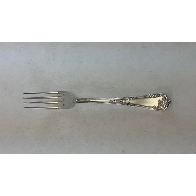 Frank Cobb & Co 1980s Silver Dinner Fork, La Regence For Sale - Image 4 of 11