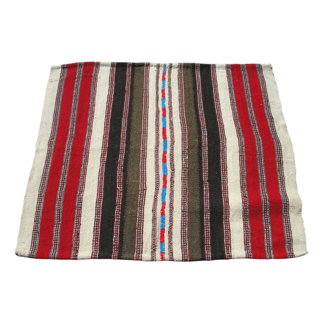 Vintage Turkish Handmade Wool Kilim Area Rug For Sale