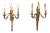 Large French Neoclassical Brass Wall Lights, 1900s, Set of 2 For Sale