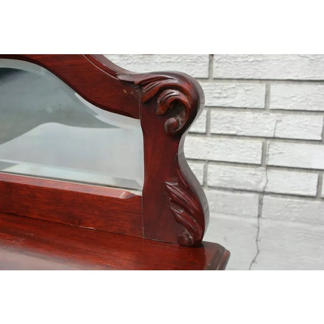 19th Century Cherry Wood Cabinet With 2 Mirrors and Key For Sale - Image 9 of 12