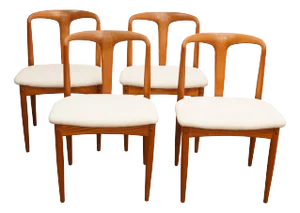 Teak Juliane Dining Chairs by Johannes Andersen for Uldum Møbelfabrik, 1960s, Set of 4