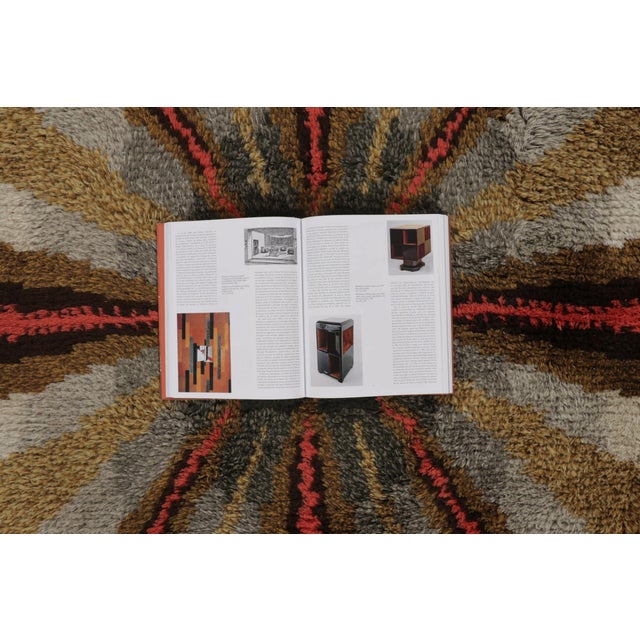 Beige Vintage Swedish Rya Rug With Gray and Brown Geometric Pattern - Rug & Kilim For Sale - Image 8 of 9