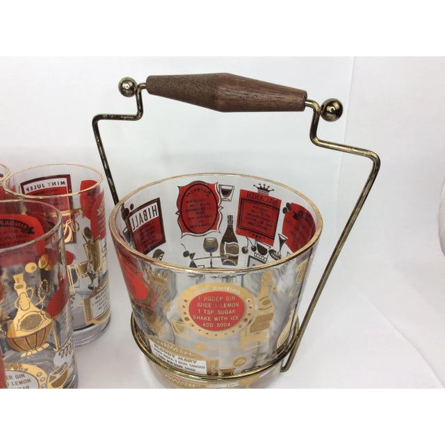 Mid-Century Modern Mid-Century Recipe Cocktail Set For Sale - Image 3 of 13