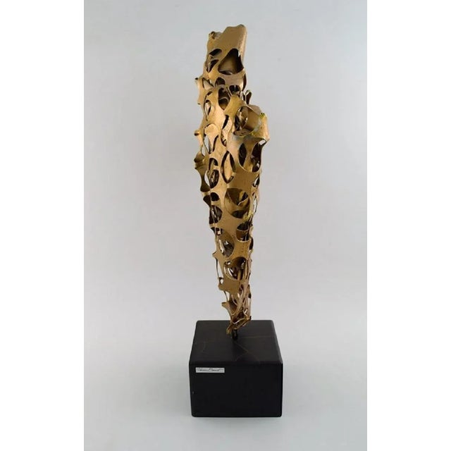 Colossal Modernist Brass Sculpture by Pierre Bouvet, France For Sale - Image 4 of 9