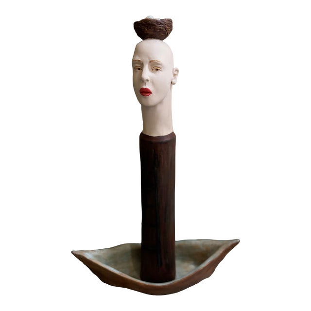 "Kirsten Stingle," "Narrative Ceramic Sculpture," "Hand-Built Porcelain," "Surrealist Figurative Art," "Signed Studio Pottery." For Sale