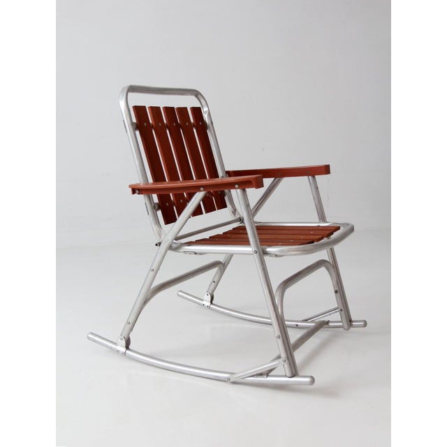 Mid-Century Folding Rocking Chair For Sale - Image 6 of 12