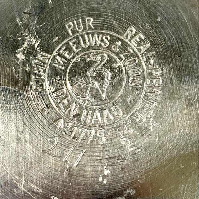 Vintage Meeuws & Zoon Den Haag Pewter Tea Service Set Tray Teapot