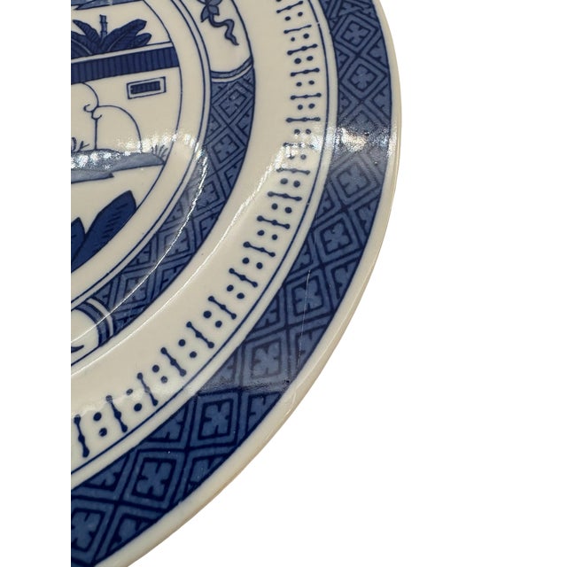 Mid 20th Century Imperial Standard China Blue and White Chinoiserie Plates — Set of 8 For Sale - Image 11 of 17