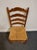 High End Vintage Solid Hard Rock Maple Colonial Early American Ladder Back Dining Side Chair W. Rush Seat For Sale - Image 9 of 10