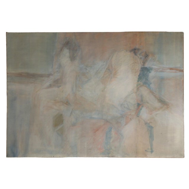 Jean-Paul Barray, 1964, Composition, Large Oil on Canvas For Sale