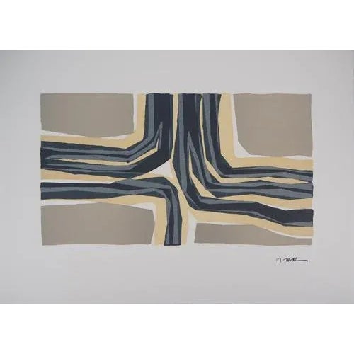 Raoul Ubac, Composition in Beige, Lithograph For Sale - Image 7 of 7