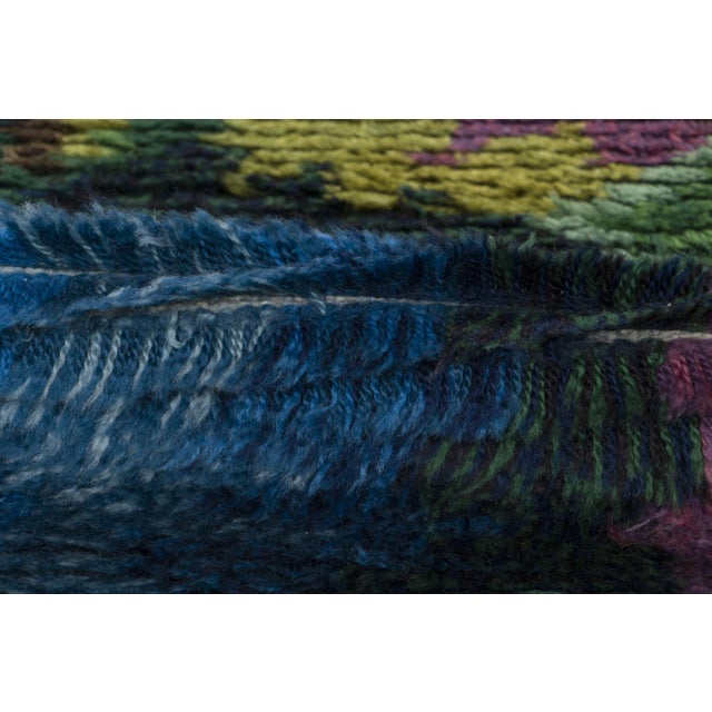 Vintage Swedish Rya Wool Rug With Abstract Design by Rug & Kilim, 1950-1959 For Sale In New York - Image 6 of 9
