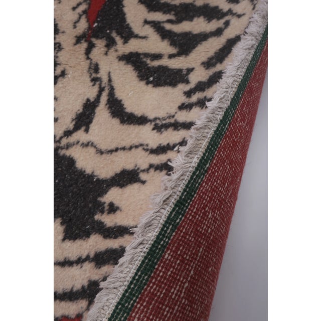 Turkish Red Lion Rug For Sale - Image 10 of 12