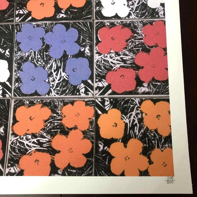 1990s After Andy Warhol "Poppy Flowers" Lithograph For Sale - Image 4 of 11