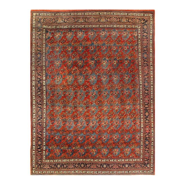 Pasargad Late 19th Century Antique Persian Bidjar Hand-Knotted Rug - 8′ × 11′ For Sale