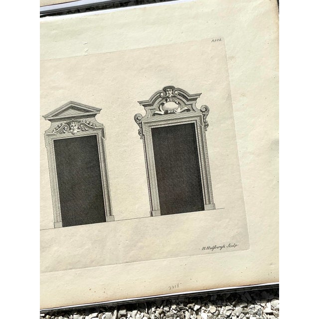 Vintage Boho Italian Widow Pediment Original Prints - A Pair For Sale - Image 4 of 9