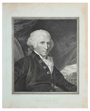 Thomas Holloway, Portrait of Benjamin West, Original Etching, 1810