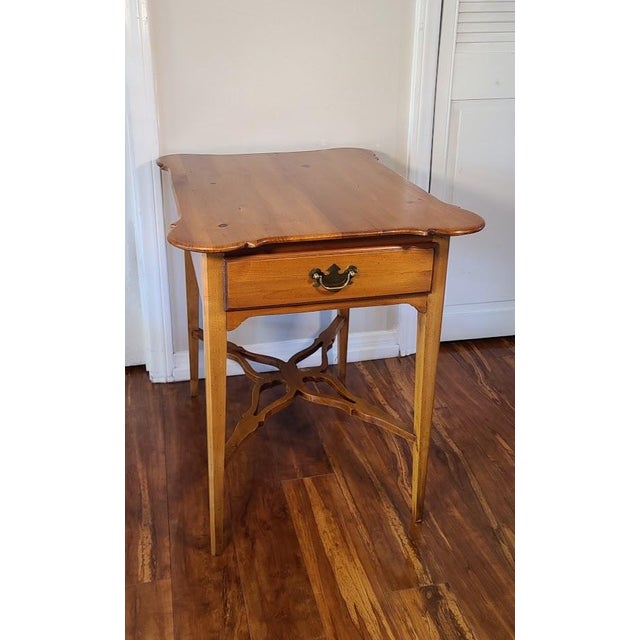 Vintage Maple Side Table With Drawer Chairish