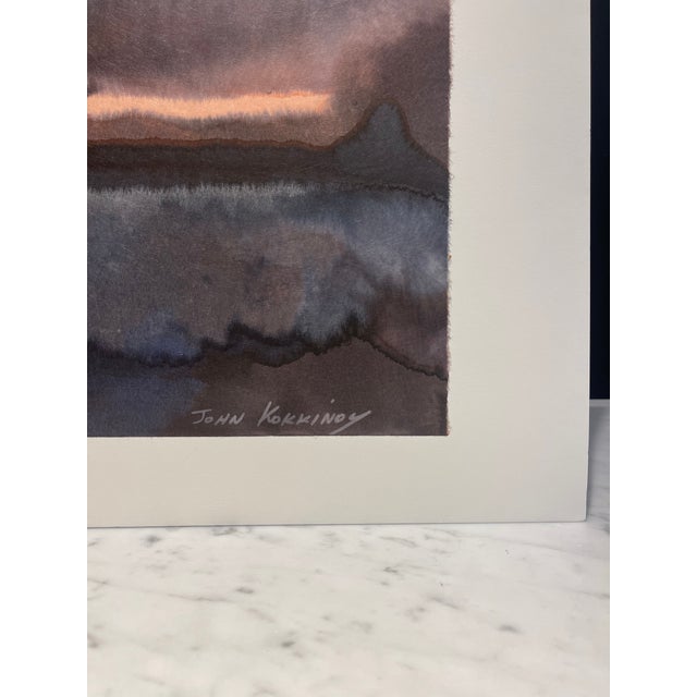 1980's, Contemporary Abstract Watercolor Painting by John Kokkinos For Sale - Image 4 of 4