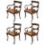 Four Mahogany Regency Scrolled Arm Dining Chairs For Sale