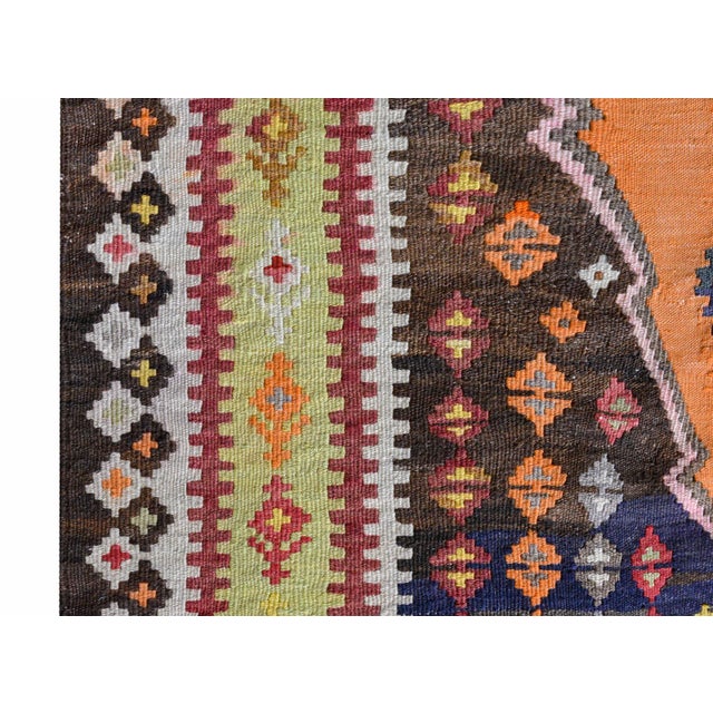 1930s Early 20th Century Saveh Kilim Rug For Sale - Image 5 of 11